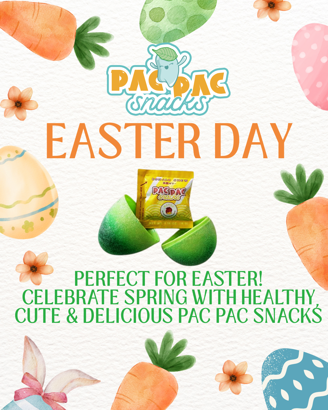 🐣 Perfect for Easter! Celebrate Spring with Healthy, Cute & Delicious Pac Pac Snacks 🌸