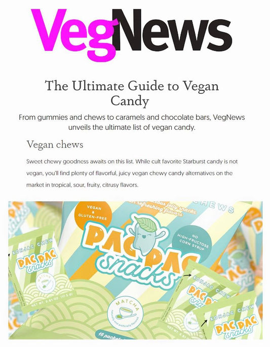 Pac Pac Snacks makes list of best vegan candy!
