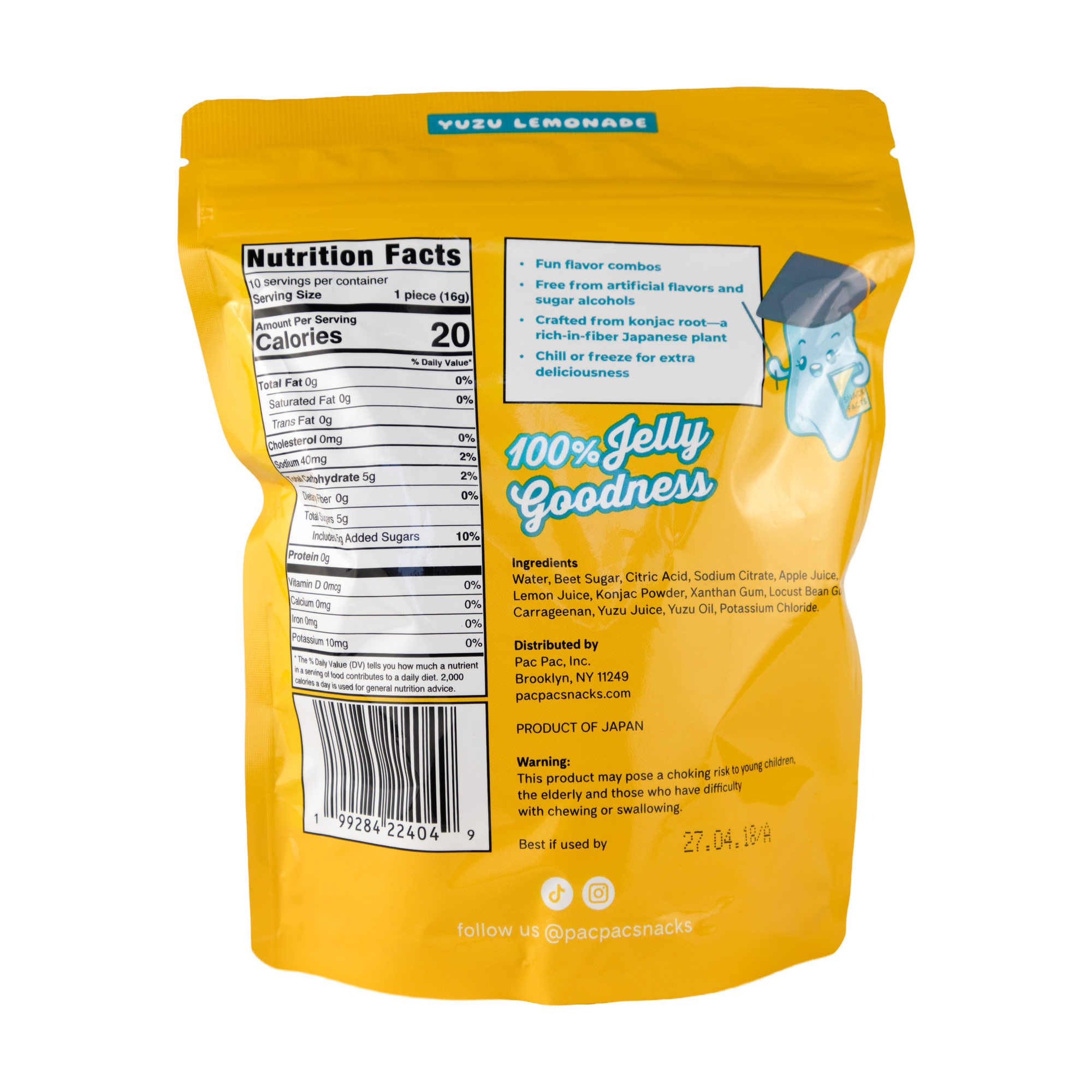 Yuzu Lemonade Konjac Chews