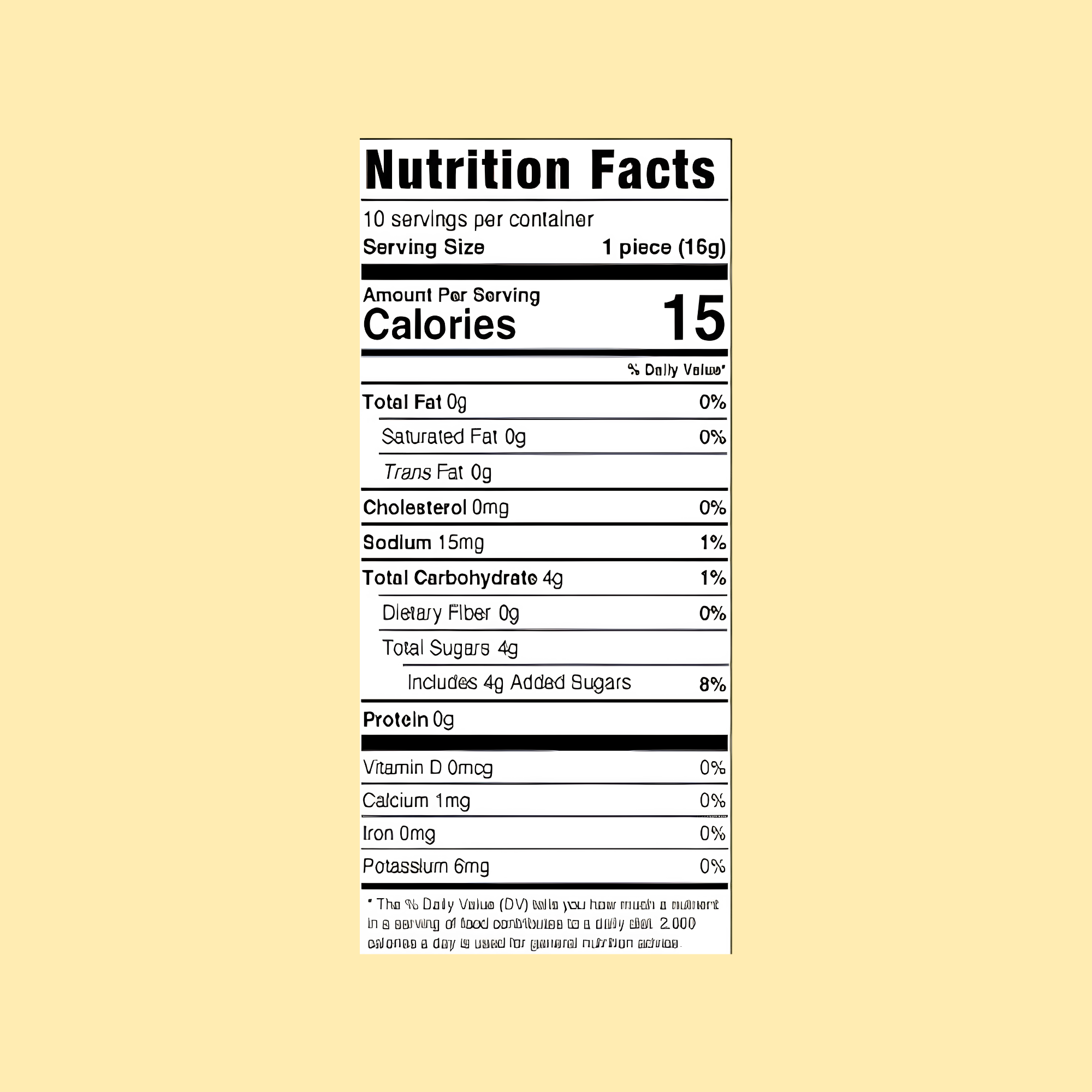 Back panel of Pac Pac mango konjac chews bag showing nutrition facts and ingredients.