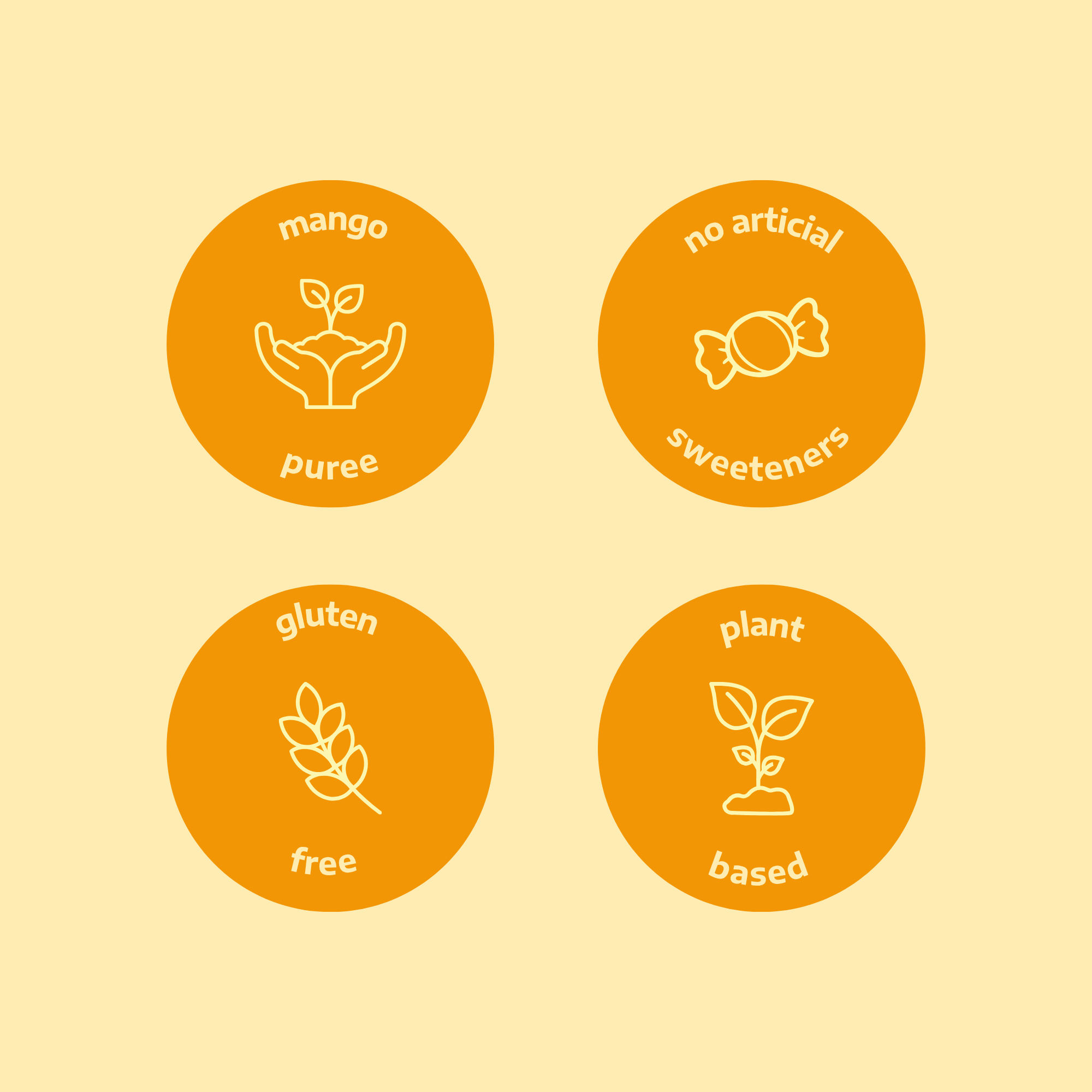 Pac Pac mango konjac chews nutrition facts callout showing real ingredients, no artificial sweeteners, and vegan and gluten-free.