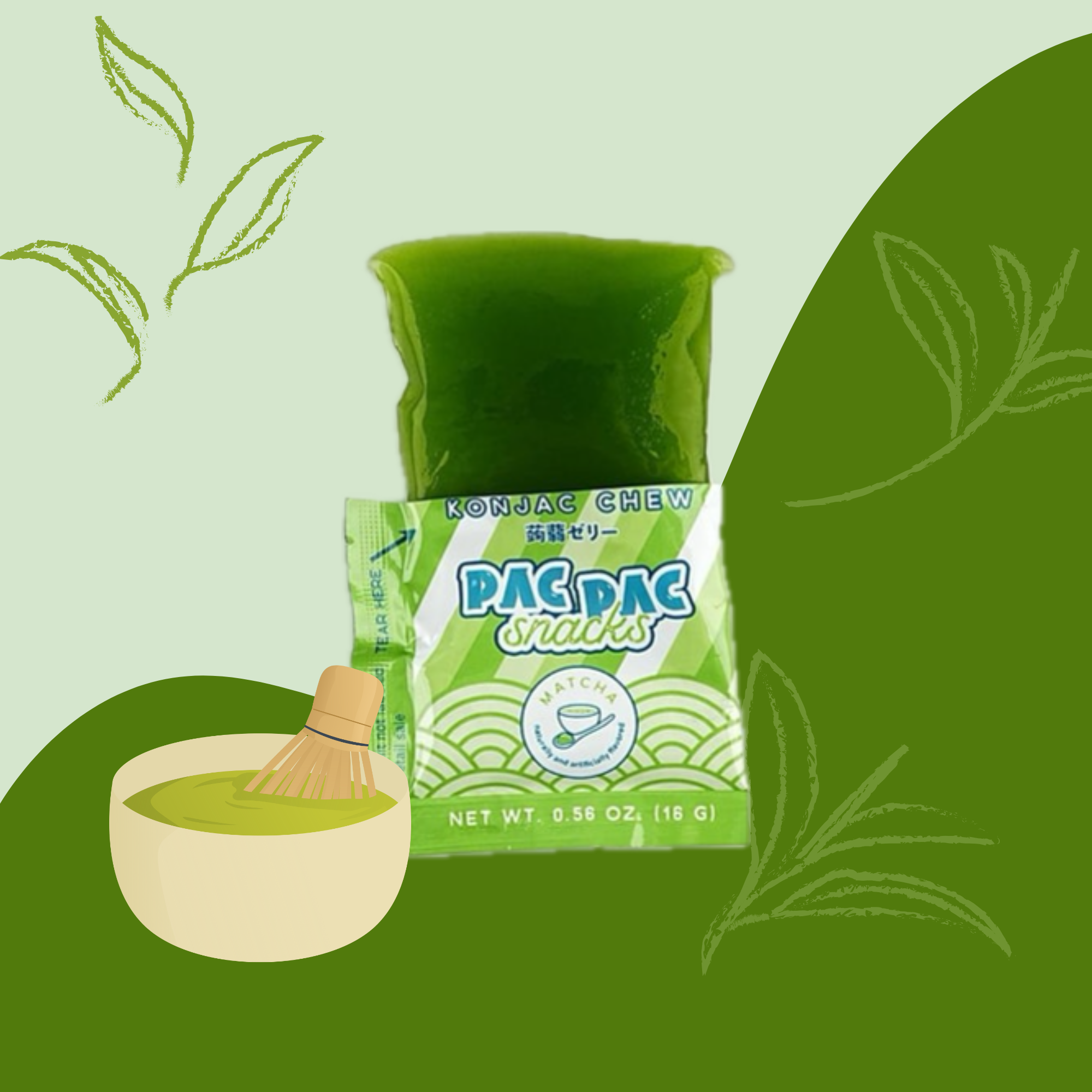 Matcha Konjac Chews